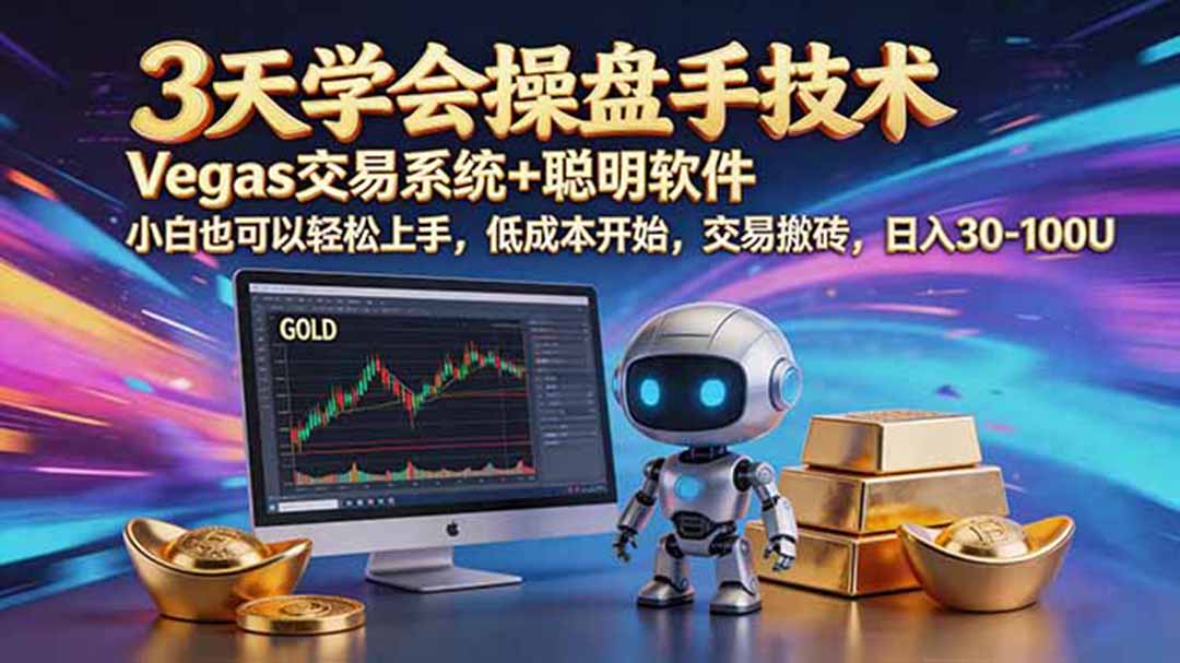 [虚拟项目]（19005期）三天学会操盘手技术，vegas技术+聪明软件，小白也可以轻松上手，日入500+