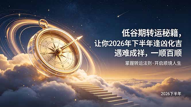 [其它资料]（19024期）付费文章：低谷期转运秘籍，让你2026年下半年逢凶化吉，遇难成祥，一顺百顺。