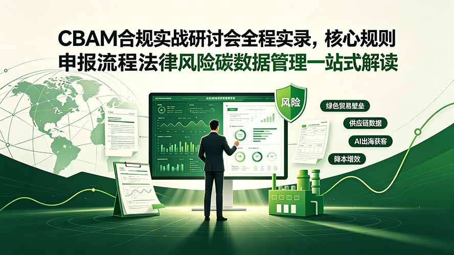 [跨境电商]（19235期）CBAM合规实战研讨会全程实录，核心规则申报流程法律风险碳数据管理一站式解读-第1张图片-智慧创业网