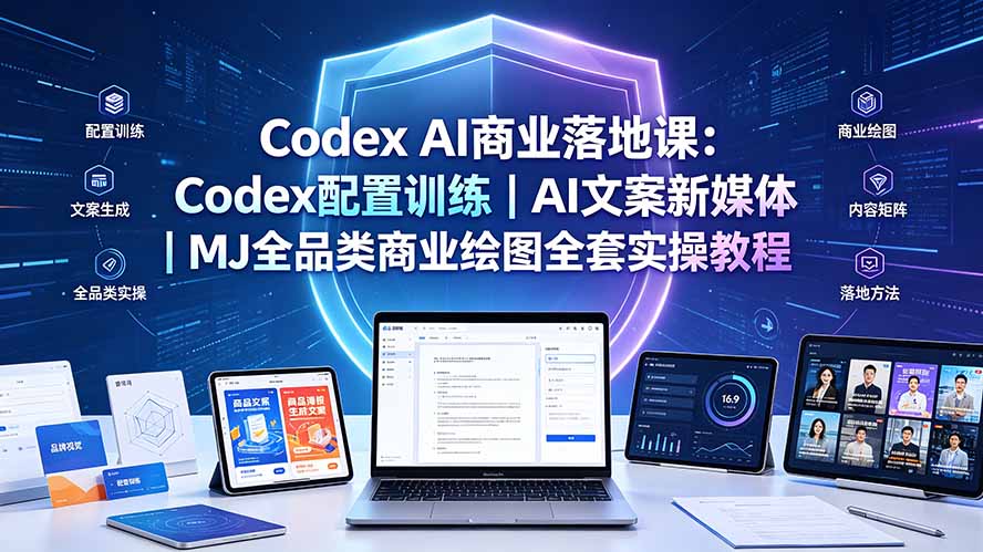 [AI人工智能]（19460期）Codex AI商业落地课：Codex配置训练｜AI文案新媒体｜MJ全品类商业绘图全套实操教程-第1张图片-智慧创业网