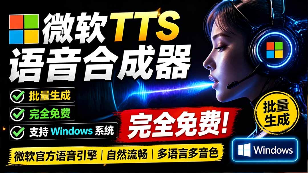 [其它资料]（19494期）微软 TTS 免费语音配音生成器，完全免费，支持多语音、多音色选择，Windows系统专用 TTS语音合成器-第2张图片-智慧创业网