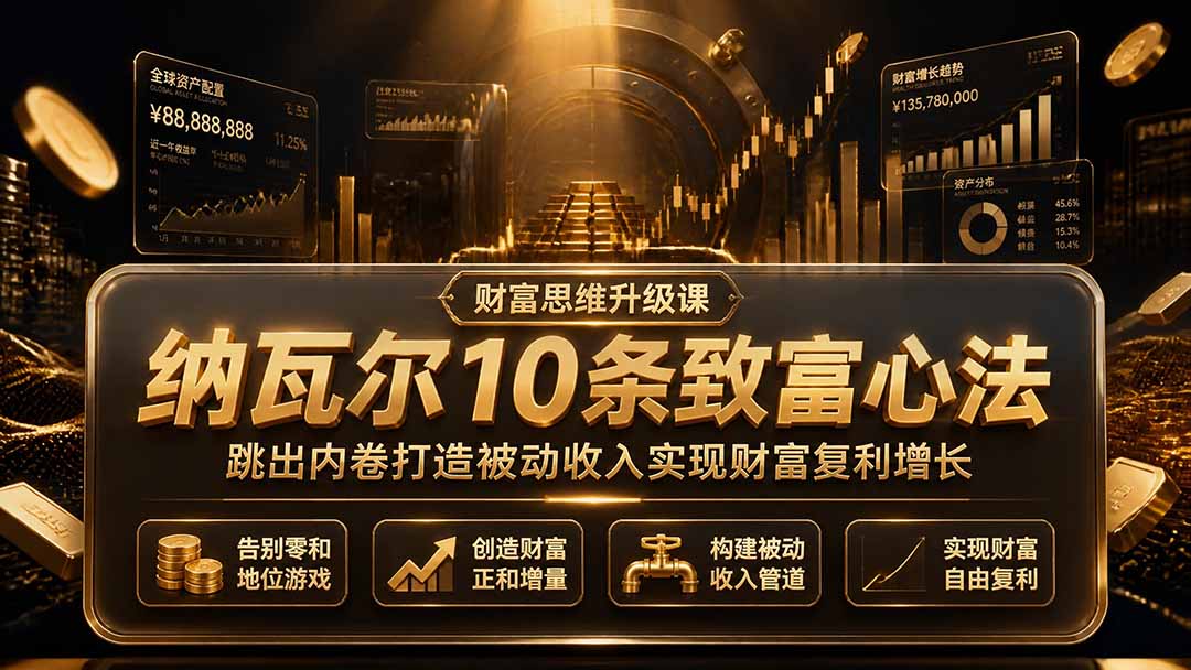 [其它资料]（19628期）付费文章：纳瓦尔10条致富心法，跳出内卷打造被动收入实现财富复利增长-第2张图片-智慧创业网