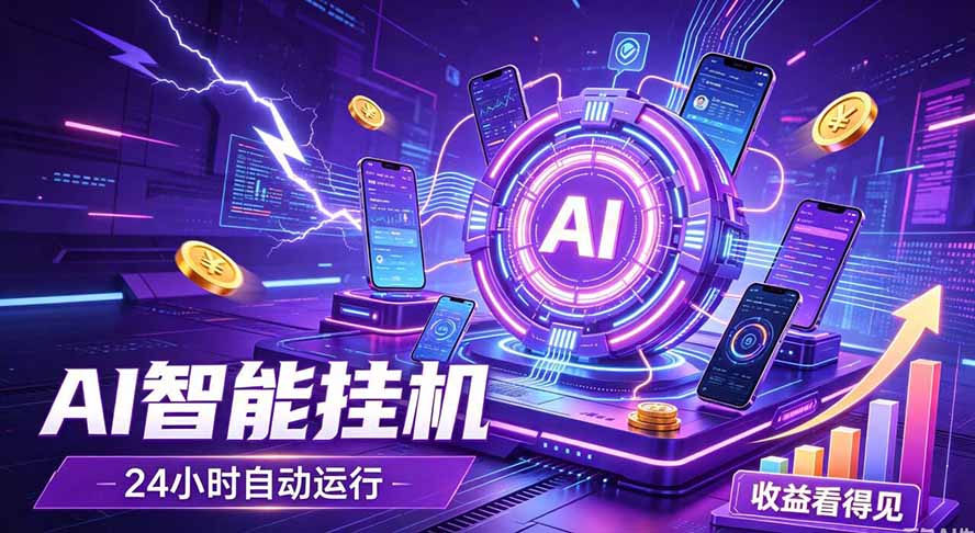 [AI人工智能]（19755期）AI智能广告挂机，躺赚新模式 设备托管运行，解放双手持续变现