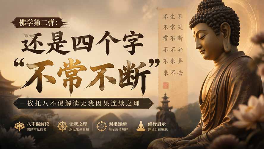 [其它资料]（19779期）付费文章：佛学第二弹：还是四个字“不常不断”依托八不偈解读无我因果连续之理