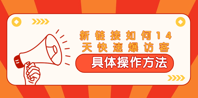 [引流-涨粉-软件]（1669期）进阶战术课：新链接如何14天快速爆访客：具体操作方法（视频教程）