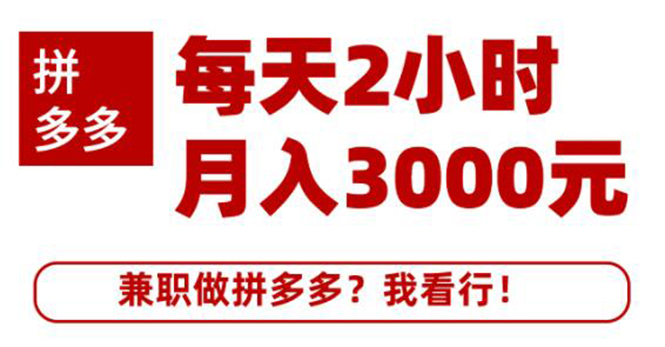 [国内电商]（1864期）搜外网·拼多多副业课程，每天2小时月入3000元 学习这门课程真的能赚钱