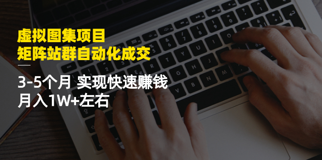 [虚拟资源]（2411期）虚拟图集项目：矩阵站群自动化成交，3-5个月 实现快速赚钱 月入1W+左右