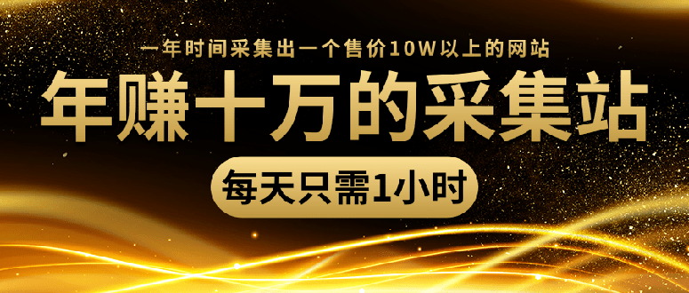[引流-涨粉-软件]（1418期）年赚十万的采集站，每天1小时，一年采集出一个售价10W的网站（无水印）