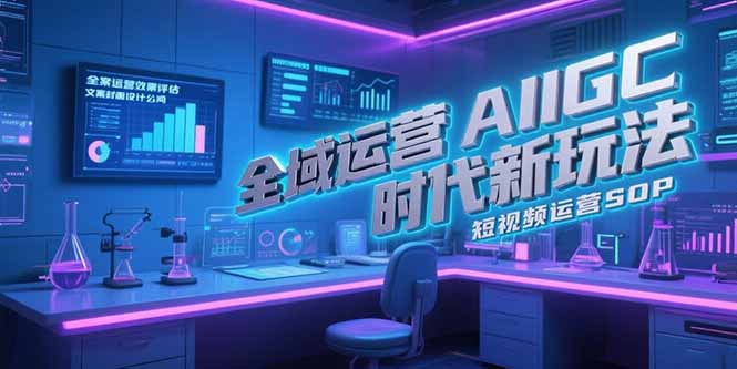 [短视频运营]（15327期）全域运营AIGC时代新玩法，文案封面设计公式，短视频运营SOP