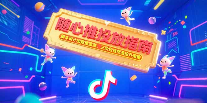 [短视频运营]（15291期）随心推投放指南，脚本设计加数据监测，三阶段自然流拉升策略