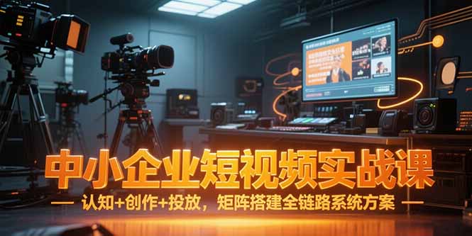 [短视频运营]（15249期）中小企业短视频实战课，认知+创作+投放，矩阵搭建全链路系统方案