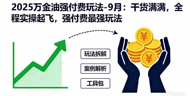 [国内电商]（16202期）2025万金油强付费玩法-9月：干货满满，全程实操起飞，强付费最强玩法