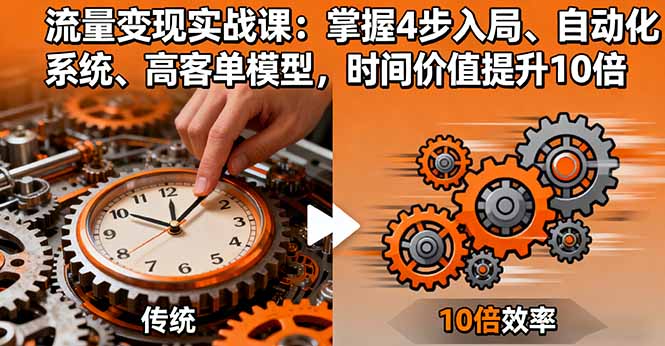 [创业项目]（16197期）流量变现实战课：掌握4步入局、自动化系统、高客单模型，时间价值提升10倍-第1张图片-智慧创业网