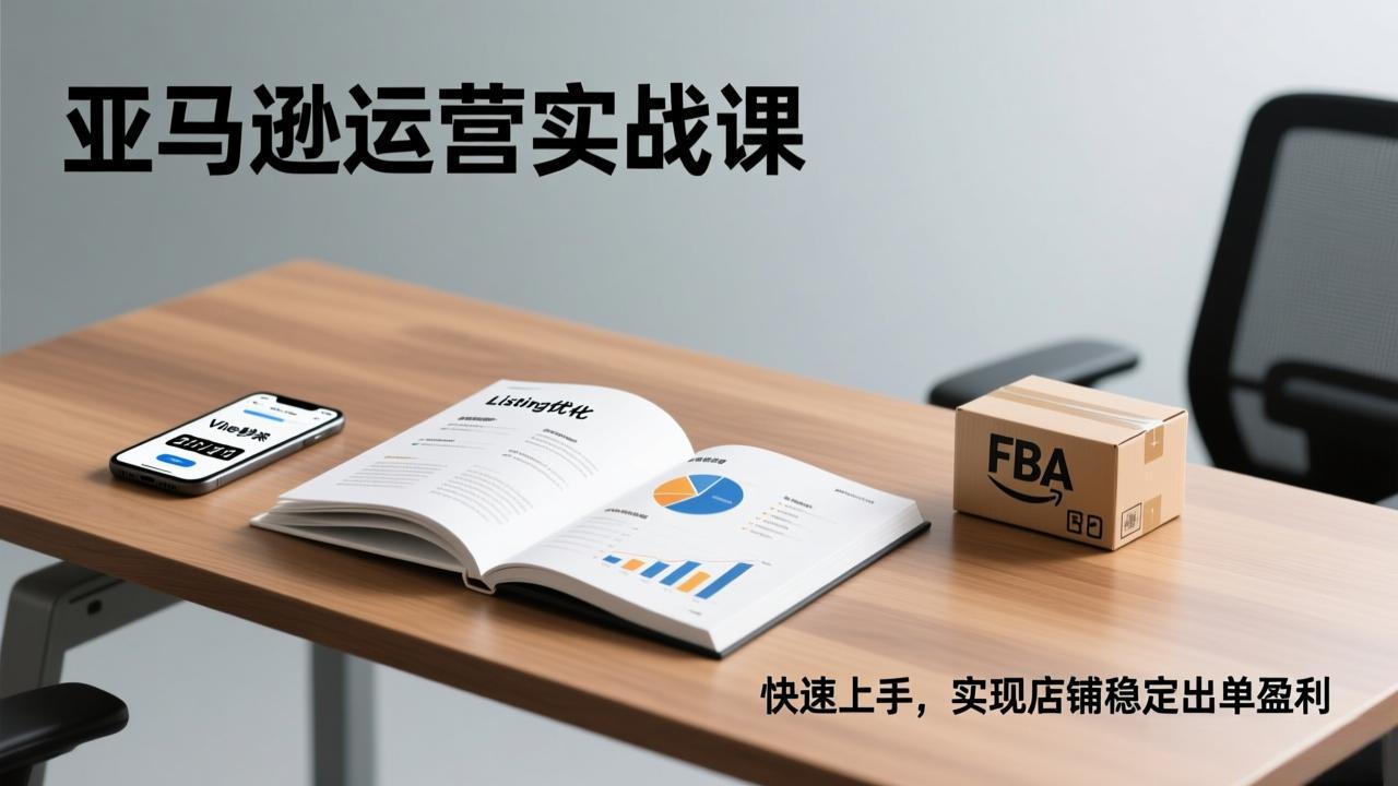[跨境电商]（17287期）亚马逊运营实战课，Listing优化、Vine秒杀、FBA发货，快速上手，实现店铺稳定出单盈利