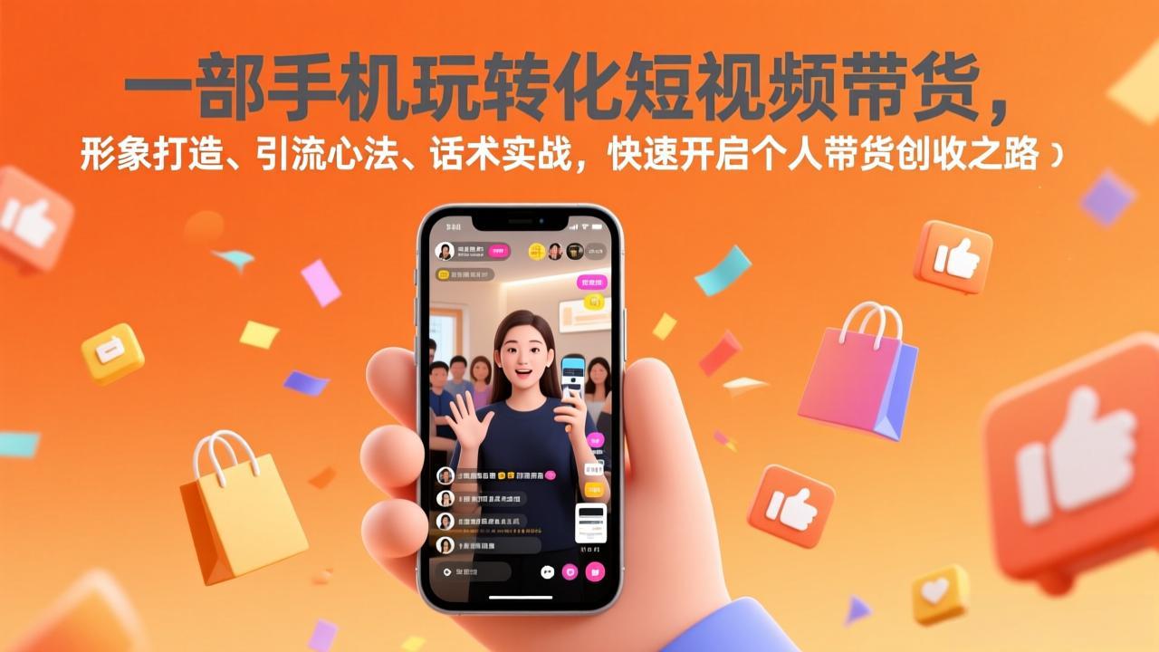 [短视频运营]（17356期）一部手机玩转化短视频带货，形象打造、引流心法、话术实战，快速开启个人带货创收之路-第1张图片-智慧创业网