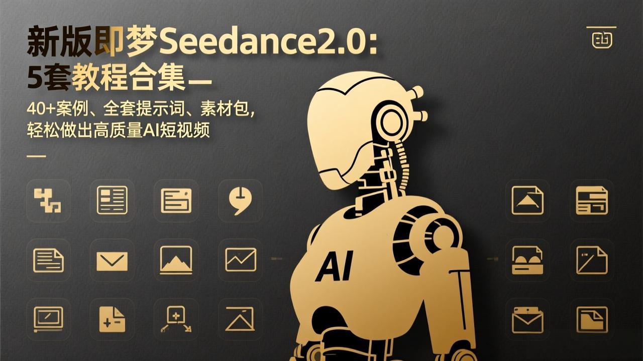 [人工智能]（17398期）新版即梦Seedance2.0：5套教程合集，40+案例、全套提示词、素材包，轻松做出高质量AI短视频