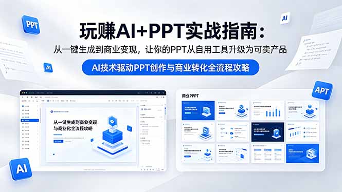 [虚拟项目]（18448期）玩赚AI+PPT实战指南-更新5月13：从一键生成到商业变现，让你的PPT从自用工具升级为可卖产品-第1张图片-智慧创业网