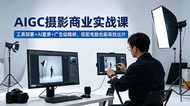 [设计教程]（18436期）AIGC 摄影商业实战课，工具部署+AI置景+广告级精修，低配电脑也能高效出片-第1张图片-智慧创业网