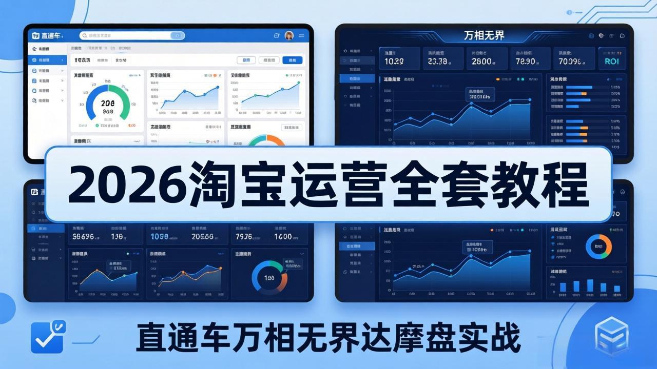 [国内电商]（18373期）2026淘宝运营全套教程(更新5月8日)，直通车万相无界达摩盘实战，从基础到进阶提升流量转化-第1张图片-智慧创业网
