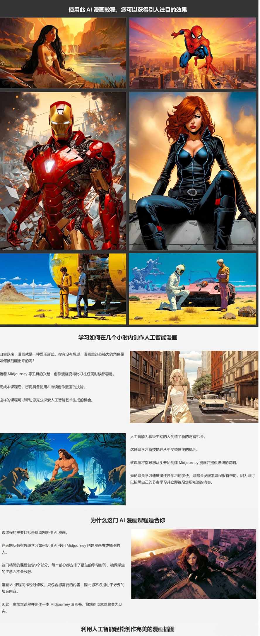 [人工智能]（17299期）Midjourney AI漫画创作课，脚本构思、人物设计、排版合成，零基础创作完整漫画或系列插画-第9张图片-智慧创业网