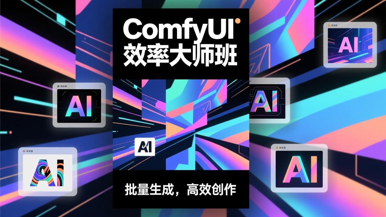 [人工智能]（17107期）ComfyUI效率大师班：工作流搭建，批量生成，将个人AI出图效率提升5-10倍，月接单收入1-3万-第1张图片-智慧创业网