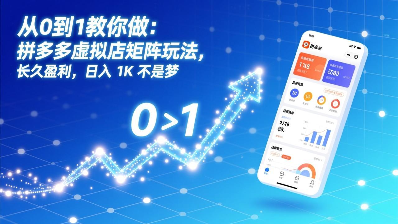 [虚拟项目]（17205期）从0到1教你做：拼多多虚拟店矩阵玩法，长久盈利，日入 1K 不是梦-第1张图片-智慧创业网