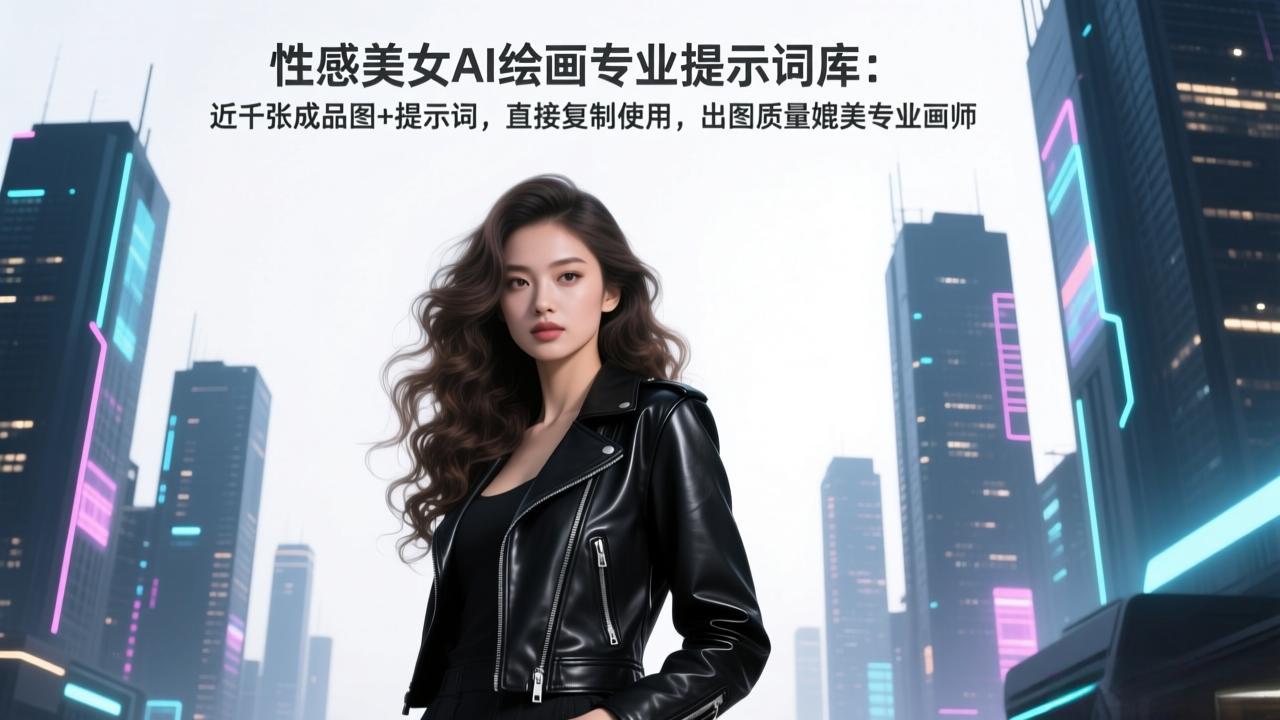 [人工智能]（17262期）性感美女AI绘画专业提示词库：近千张成品图+提示词，直接复制使用，出图质量媲美专业画师-第1张图片-智慧创业网