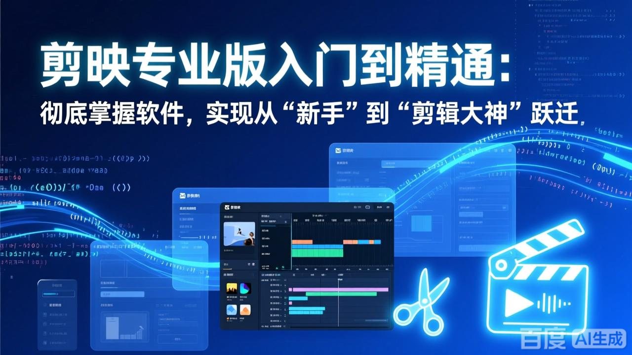 [短视频运营]（17321期）剪映专业版入门到精通：彻底掌握软件，实现从“新手”到“剪辑大神”跃迁