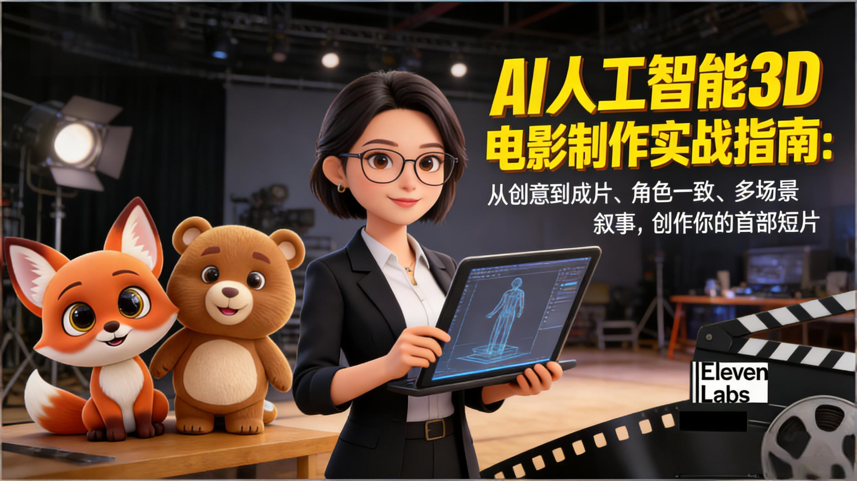 [人工智能]（17154期）AI人工智能3D电影制作实战指南：从创意到成片、角色一致、多场景叙事，创作你的首部短片-第1张图片-智慧创业网