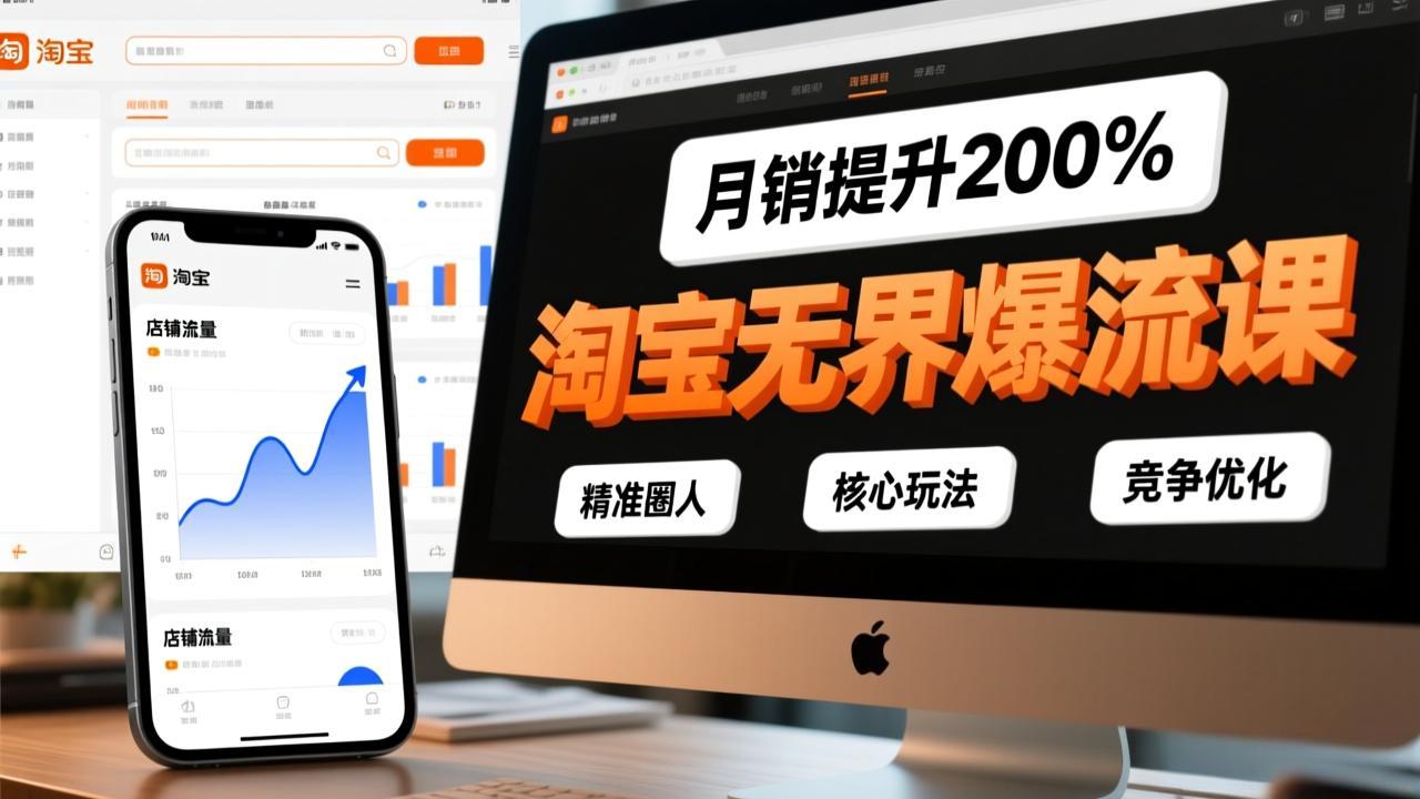 [国内电商]（17132期）淘宝无界爆流课，精准圈人、核心玩法、竞争优化，快速引爆店铺流量，月销提升200%-第1张图片-智慧创业网