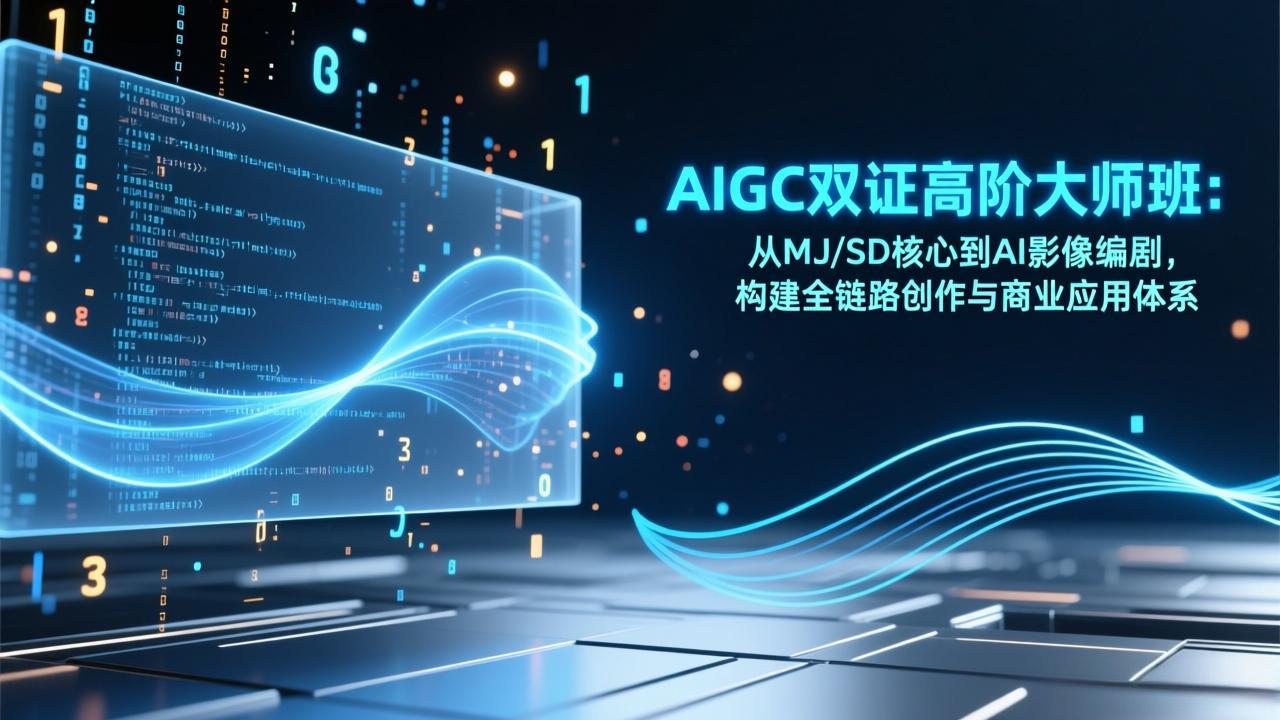 [人工智能]（17198期）AIGC双证高阶大师班：从MJ/SD核心到AI影像编剧，构建全链路创作与商业应用体系-第1张图片-智慧创业网