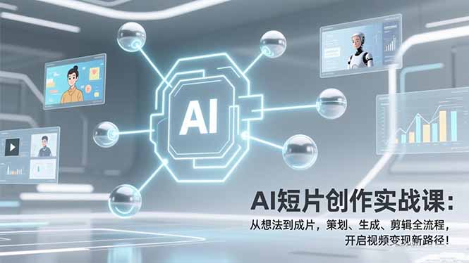 [人工智能]（17327期）AI短片创作实战课：从想法到成片，策划、生成、剪辑全流程，开启视频变现新路径！-第1张图片-智慧创业网