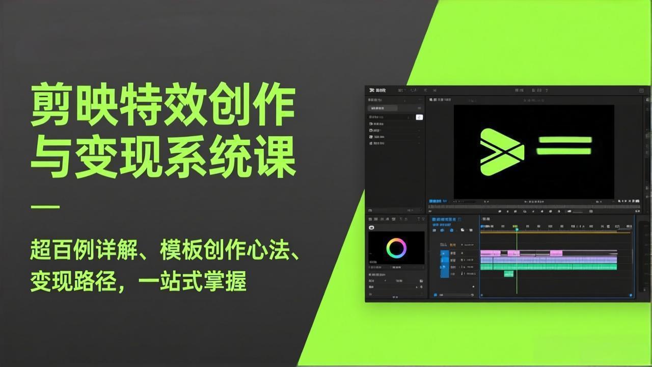 [短视频运营]（17369期）剪映特效创作与变现系统课，超百例详解、模板创作心法、变现路径，一站式掌握