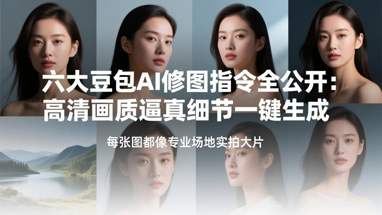 [人工智能]（17481期）六大豆包AI修图指令全公开：高清画质逼真细节一键生成，每张图都像专业场地实拍大片-第1张图片-智慧创业网