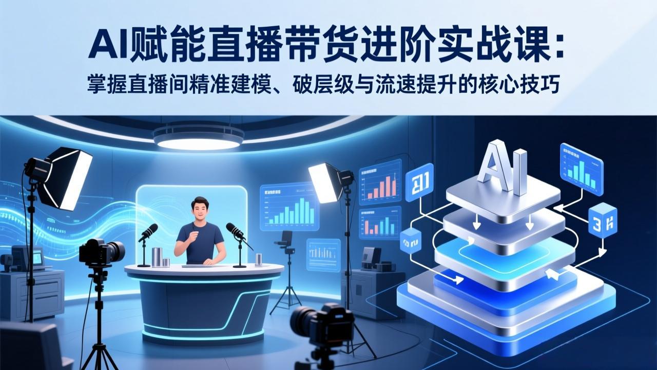 [直播玩法]（17405期）AI赋能直播带货进阶实战课：掌握直播间精准建模、破层级与流速提升的核心技巧-第1张图片-智慧创业网