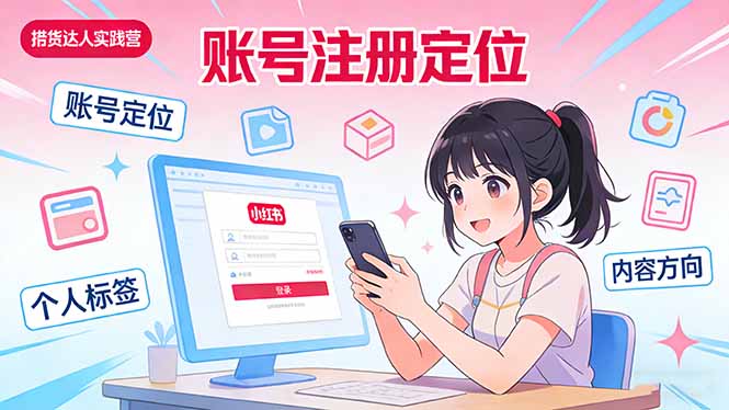 [小红书]（17459期）小红书带货达人实战营：账号注册定位、内容创作、选品策略、带货技巧、流量运营等