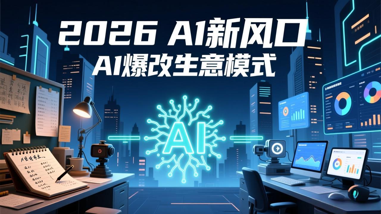 [人工智能]（17478期）2026年AI创富新风口，用人工智能爆改你的生意模式，从短视频到直播全面降本增效抢占先机-第1张图片-智慧创业网
