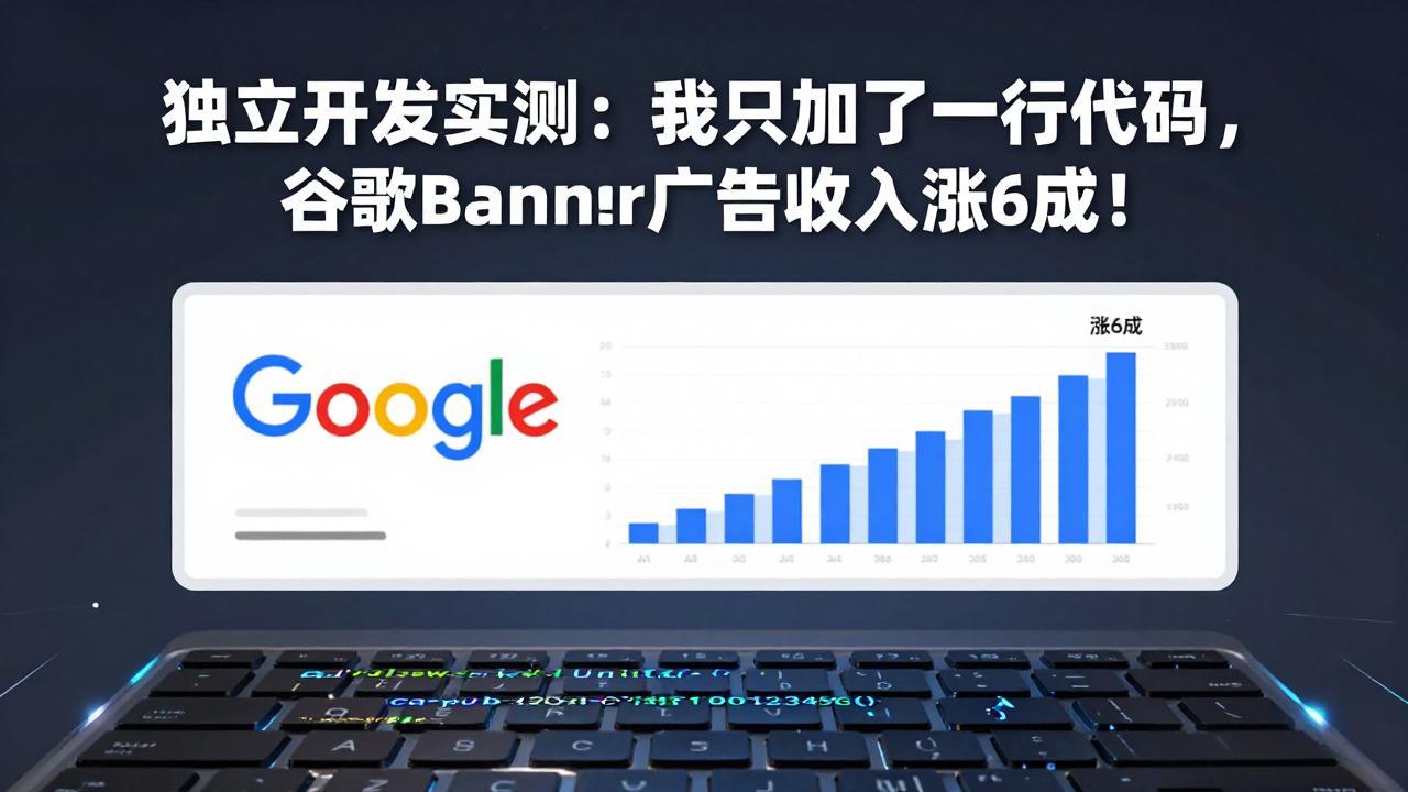 [引流涨粉]（17574期）付费文章：独立开发实测：我只加了一行代码，谷歌Banner广告收入涨6成！-第1张图片-智慧创业网