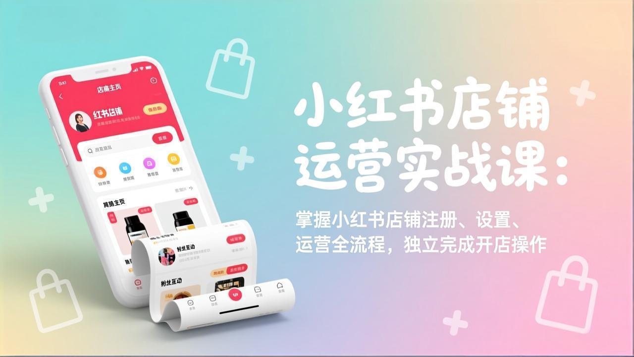[小红书]（17561期）小红书店铺运营实战课：掌握小红书店铺注册、设置、运营全流程，独立完成开店操作