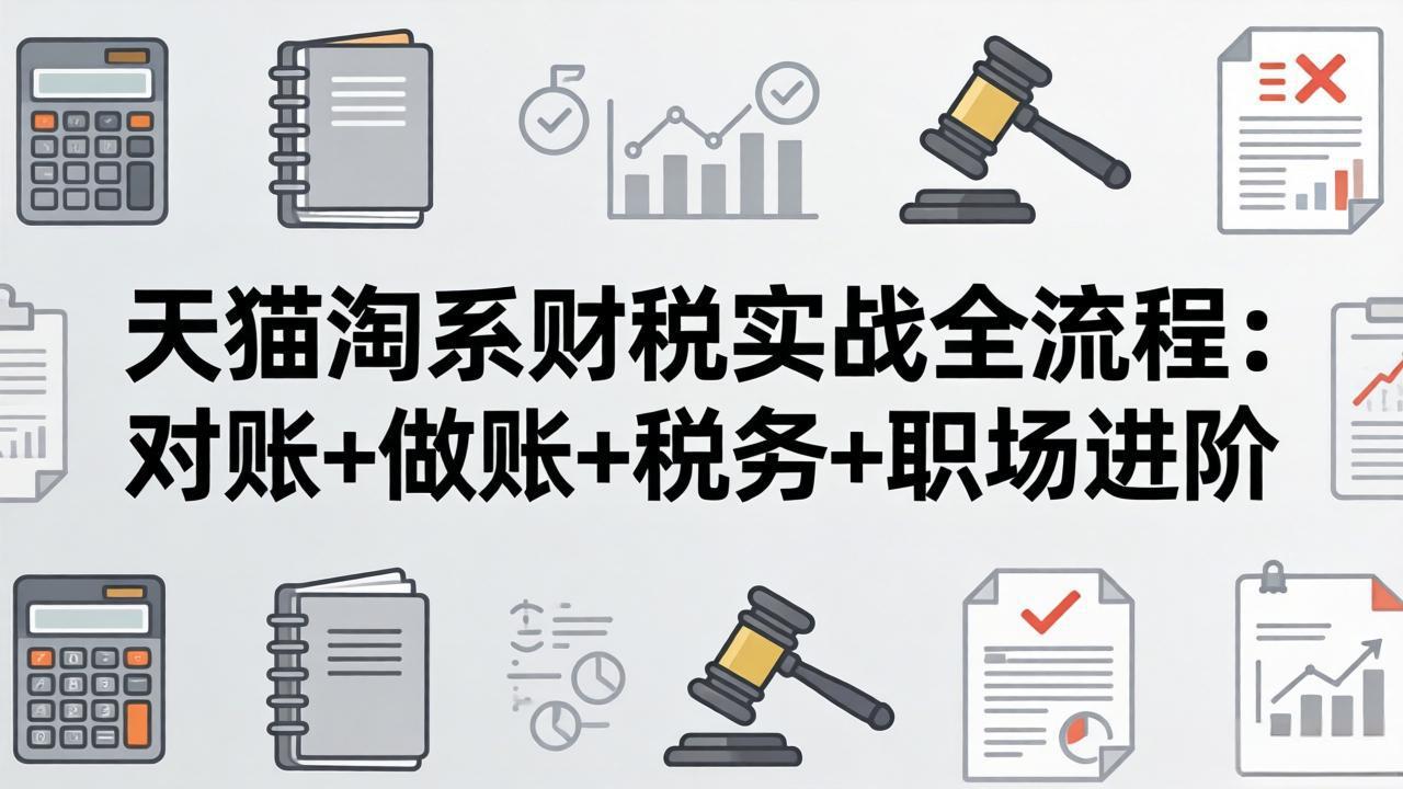 [国内电商]（17676期）天猫淘系财税实战全流程：对账+做账+税务+职场进阶，手把手吃透平台财税每一环-第1张图片-智慧创业网