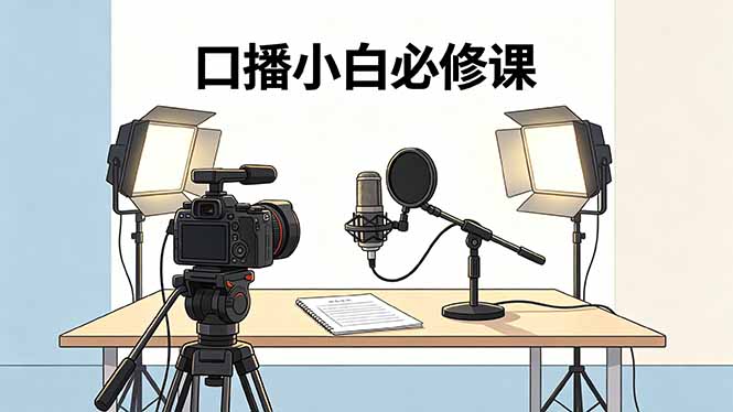 [短视频运营]（18428期）口播小白必修课：录像收音灯光设备+脚本撰写，搭专业级录制场景