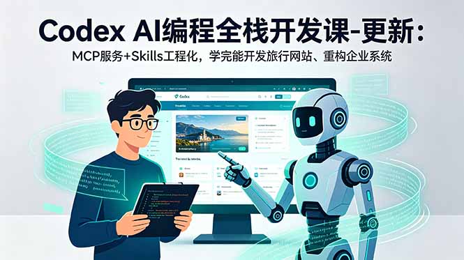 [AI人工智能]（18858期）Codex AI编程全栈开发课-更新：MCP服务+Skills工程化，学完能开发旅行网站、重构企业系统-第1张图片-智慧创业网