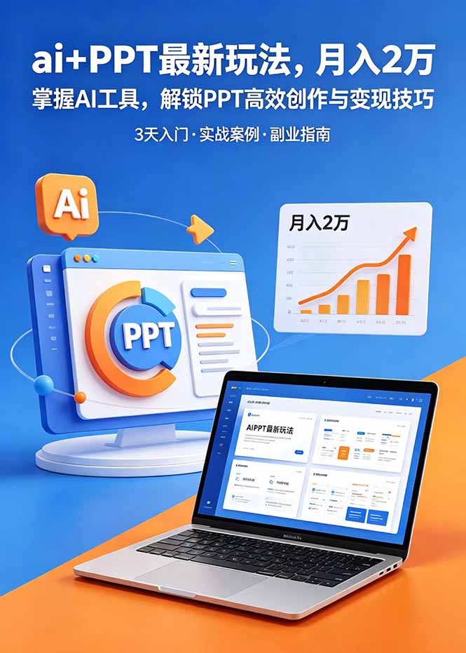 [虚拟项目]（18881期）ai+PPT最新玩法，月入2万掌握AI工具，解锁PPT高效创作与变现技巧3天入门，实战案例·副业指南-第1张图片-智慧创业网