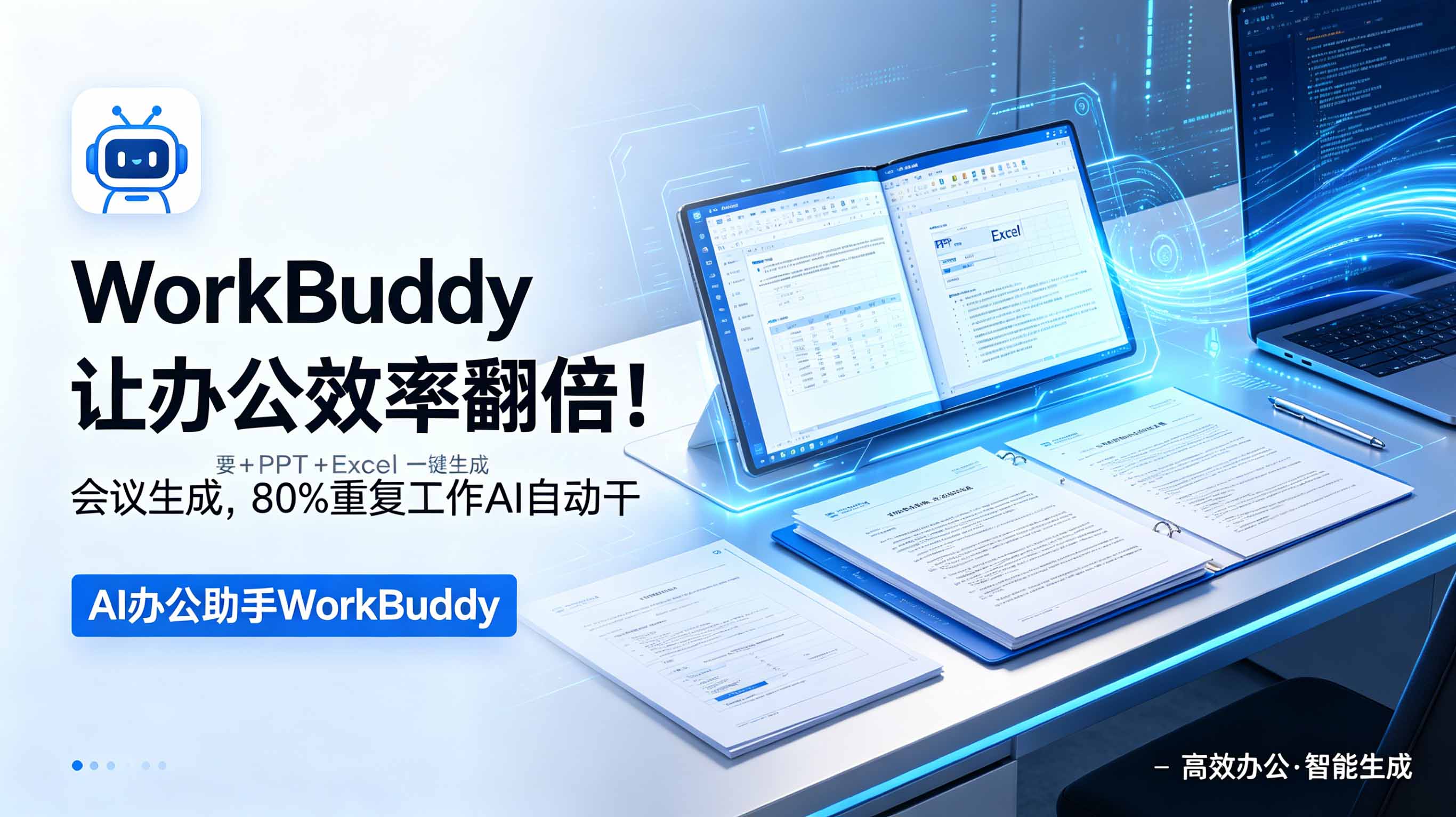 [AI人工智能]（18859期）WorkBuddy让办公效率翻倍！会议纪要+PPT+Excel一键生成，80%重复工作AI自动干-第1张图片-智慧创业网