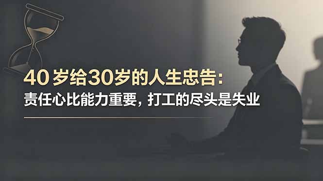 [其它资料]（18769期）付费文章：40岁给30岁的人生忠告：责任心比能力重要，打工的尽头是失业-第1张图片-智慧创业网