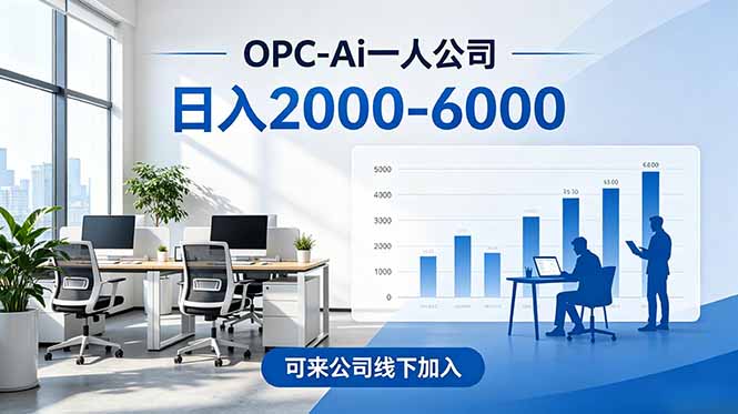 [虚拟项目]（18809期）2026创业新风口—OPC一人公司模式震撼首发！日收益2000-6000+，项目绿色长久，安全稳健，合...-第1张图片-智慧创业网