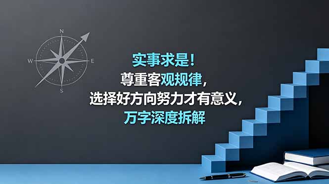[其它资料]（18744期）付费文章：实事求是！尊重客观规律，选择好方向努力才有意义，万字深度拆解-第1张图片-智慧创业网