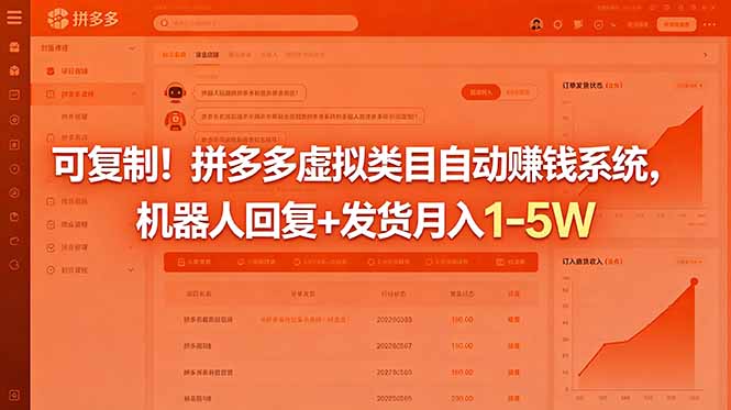 [虚拟项目]（18681期）可复制！拼多多虚拟类目自动赚钱系统，机器人回复+发货月入 1-5W-第1张图片-智慧创业网