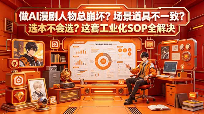 [AI人工智能]（18850期）做AI漫剧人物总崩坏？场景道具不一致？选本不会选？这套工业化SOP全解决 (更新)-第1张图片-智慧创业网