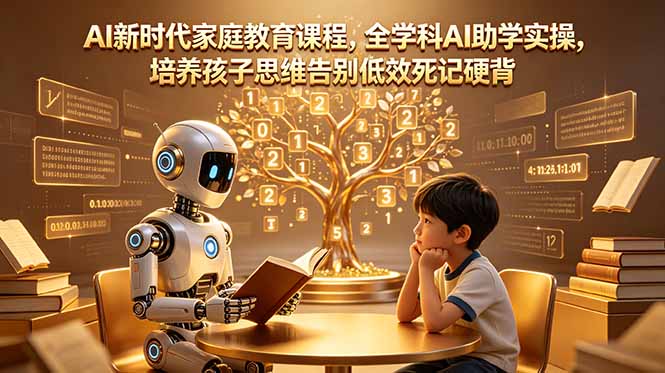 [AI人工智能]（18745期）AI新时代家庭教育课程，全学科AI助学实操，培养孩子思维告别低效死记硬背-第1张图片-智慧创业网